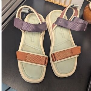 HOFF Sport Sandals Multi-Color Strappy Hook and Loop Size 8.5